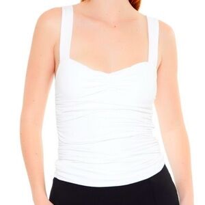 Forever 21 Cream Ruched Camisole Tank Top